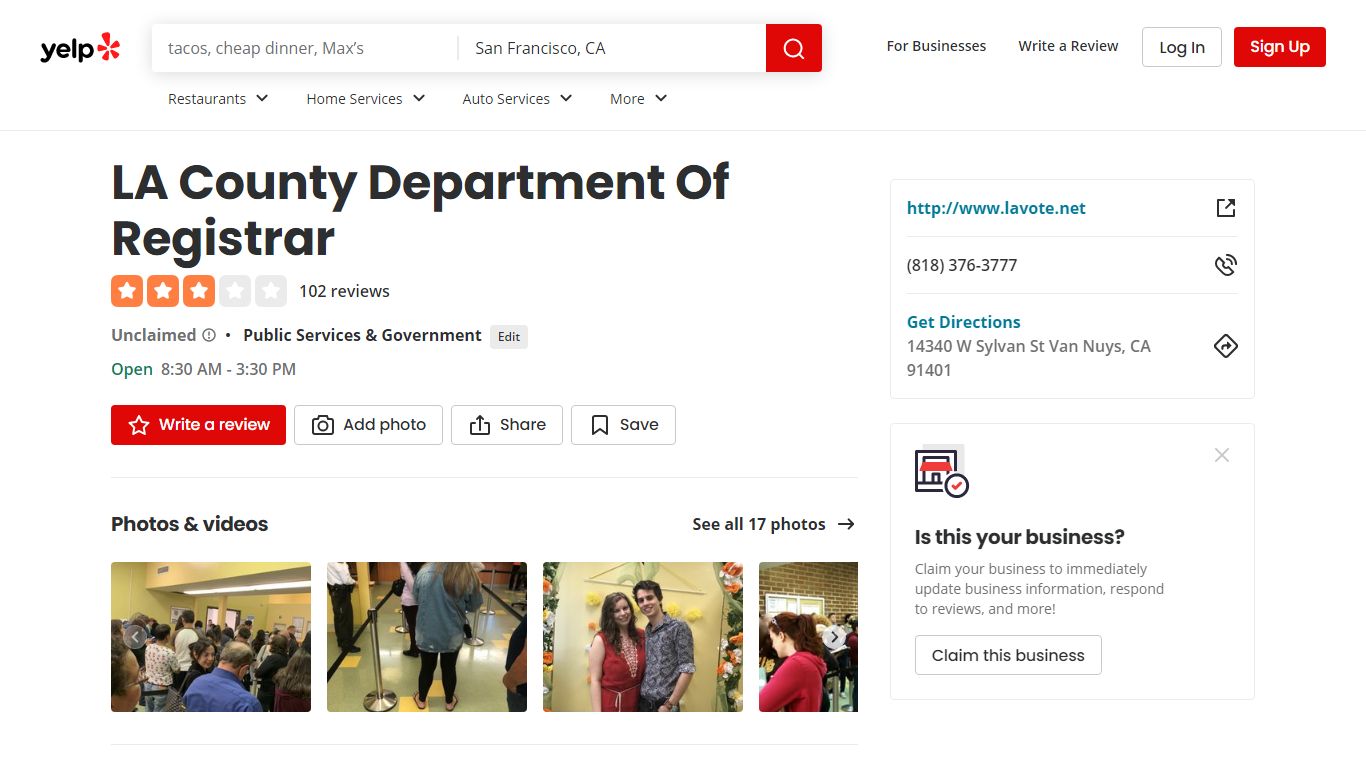 LA County Department Of Registrar - Van Nuys, CA